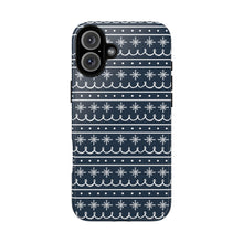 Load image into Gallery viewer, Blue Snowflake Pattern Phone Case