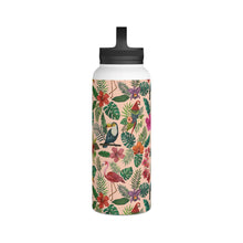Load image into Gallery viewer, Tropical Bird Handle Lid Water Bottle