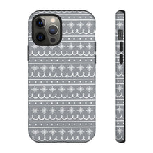 Load image into Gallery viewer, Gray Snowflake Pattern Phone Case
