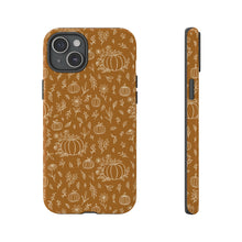 Load image into Gallery viewer, Bronze Floral Ink Pumpkin Phone Case
