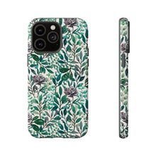 Load image into Gallery viewer, Purple Flowers and Eucalyptus Leaves Phone Case