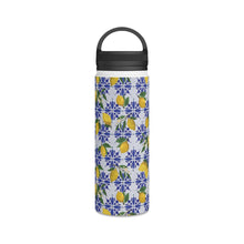 Load image into Gallery viewer, Lemon Tile Handle Lid Water Bottle