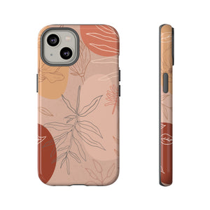 Pink Abstract Desert Leaf Phone Case