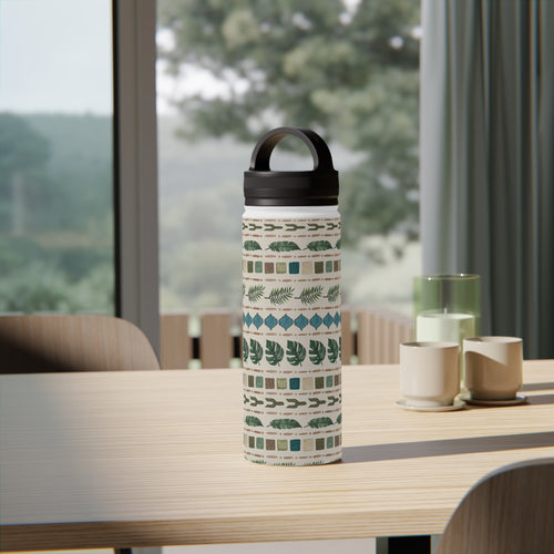 Oasis Stripes Handle Lid Water Bottle