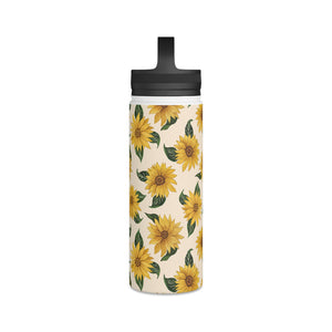Summer Sunflower Handle Lid Water Bottle