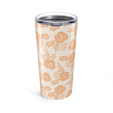 Load image into Gallery viewer, Light Orange Floral Travel Mug