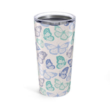Load image into Gallery viewer, Purple and Green Butterfly Travel Mug