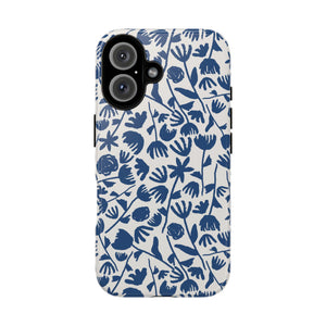 Dark Blue Floral Phone Case