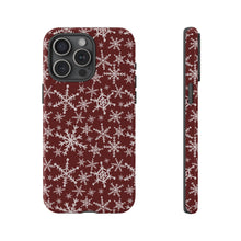 Load image into Gallery viewer, Red Snowflakes Phone Case
