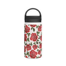 Load image into Gallery viewer, Rose Watercolor Handle Lid Water Bottle