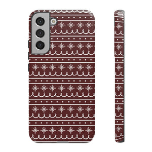 Red Snowflake Pattern Phone Case