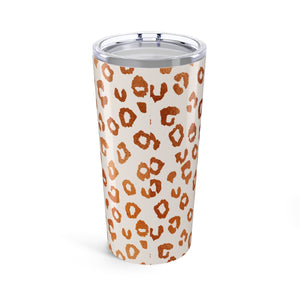 Copper Leopard Print Travel Mug