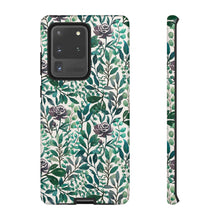 Load image into Gallery viewer, Purple Flowers and Eucalyptus Leaves Phone Case