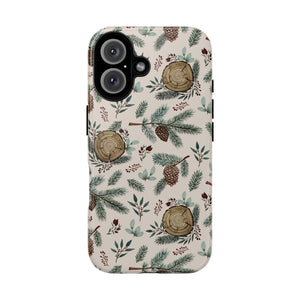 Winter Branches, Berries and Pine Cones Phone Case