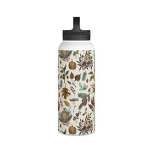 Load image into Gallery viewer, Pumpkins, Flowers and Fall Foliage Handle Lid Water Bottle