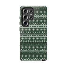 Load image into Gallery viewer, Green Snowflake Pattern Phone Case