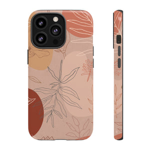 Pink Abstract Desert Leaf Phone Case