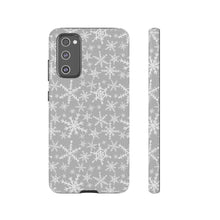 Load image into Gallery viewer, Gray Snowflakes Phone Case