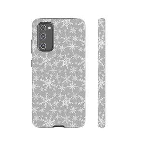Gray Snowflakes Phone Case
