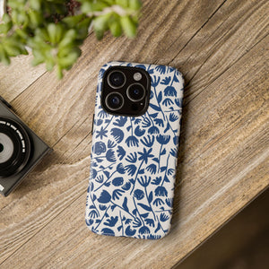Dark Blue Floral Phone Case
