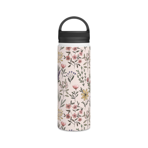 Spring Botanical Handle Lid Water Bottle