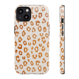Copper Leopard Print Phone Case
