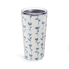 Load image into Gallery viewer, Light Blue Flower Travel Mug