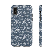 Load image into Gallery viewer, Blue Snowflakes Phone Case