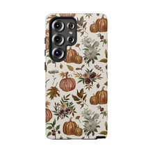 Load image into Gallery viewer, Fall Pumpkins, Flowers and Leaves Phone Case