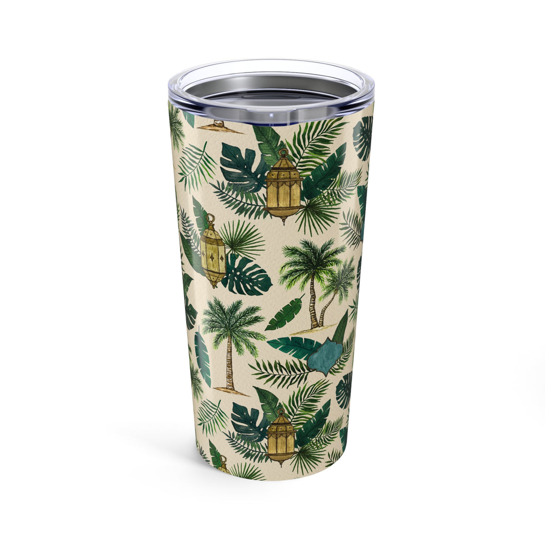 Palms and Lanterns Travel Mug