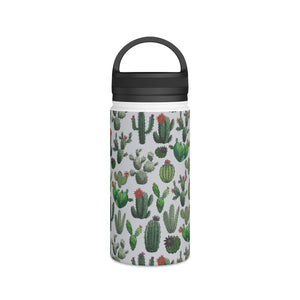 Cactus Watercolor Handle Lid Water Bottle