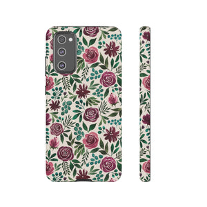 Magenta Floral Eucalyptus Phone Case