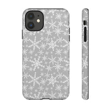 Load image into Gallery viewer, Gray Snowflakes Phone Case