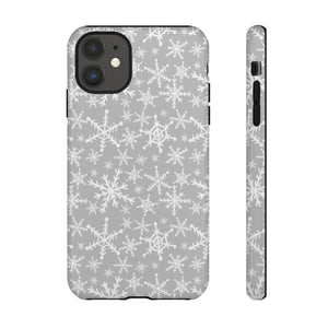 Gray Snowflakes Phone Case