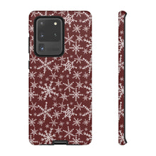 Load image into Gallery viewer, Red Snowflakes Phone Case