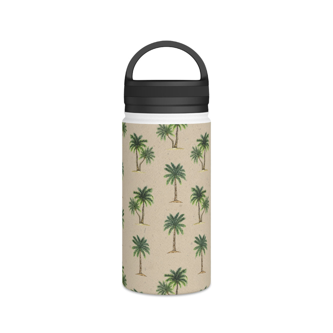 Palm Tree Handle Lid Water Bottle