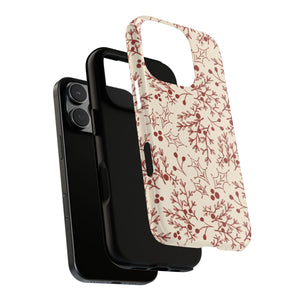 Red Christmas Branch Phone Case