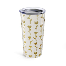 Load image into Gallery viewer, Gold Ink Flower Travel Mug