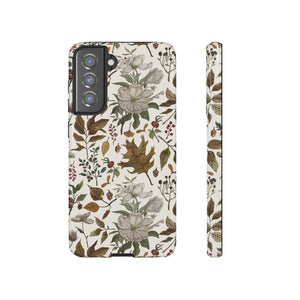 Watercolor Fall Leaves and Flowers Phone Case