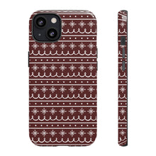 Load image into Gallery viewer, Red Snowflake Pattern Phone Case