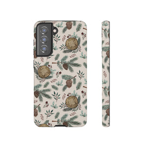 Winter Branches, Berries and Pine Cones Phone Case