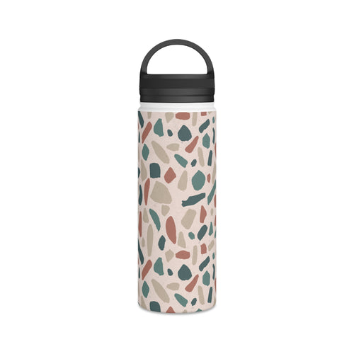 Warm Terrazzo Handle Lid Water Bottle