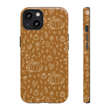 Load image into Gallery viewer, Bronze Floral Ink Pumpkin Phone Case