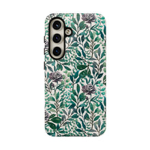 Load image into Gallery viewer, Purple Flowers and Eucalyptus Leaves Phone Case
