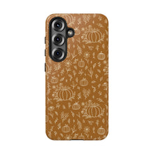 Load image into Gallery viewer, Bronze Floral Ink Pumpkin Phone Case