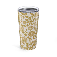 Load image into Gallery viewer, Gold Floral Travel Mug