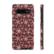Load image into Gallery viewer, Red Snowflakes Phone Case