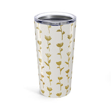Load image into Gallery viewer, Gold Ink Flower Travel Mug