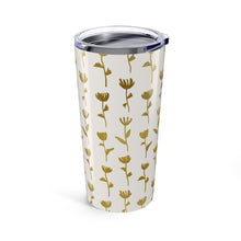 Load image into Gallery viewer, Gold Ink Flower Travel Mug