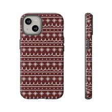 Load image into Gallery viewer, Red Snowflake Pattern Phone Case